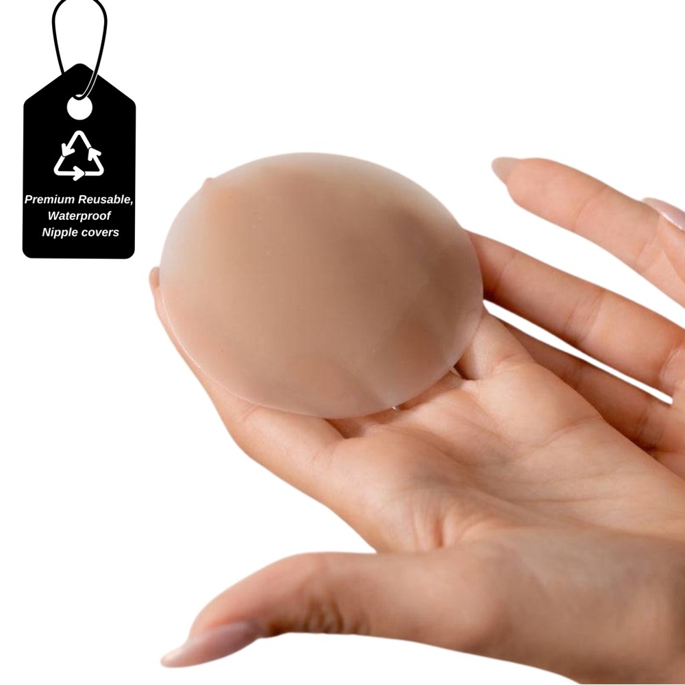 2pairs NippleCovers-Reusable,Sticky Adhesive, washable,Seamless,NoShow,Ulta thin